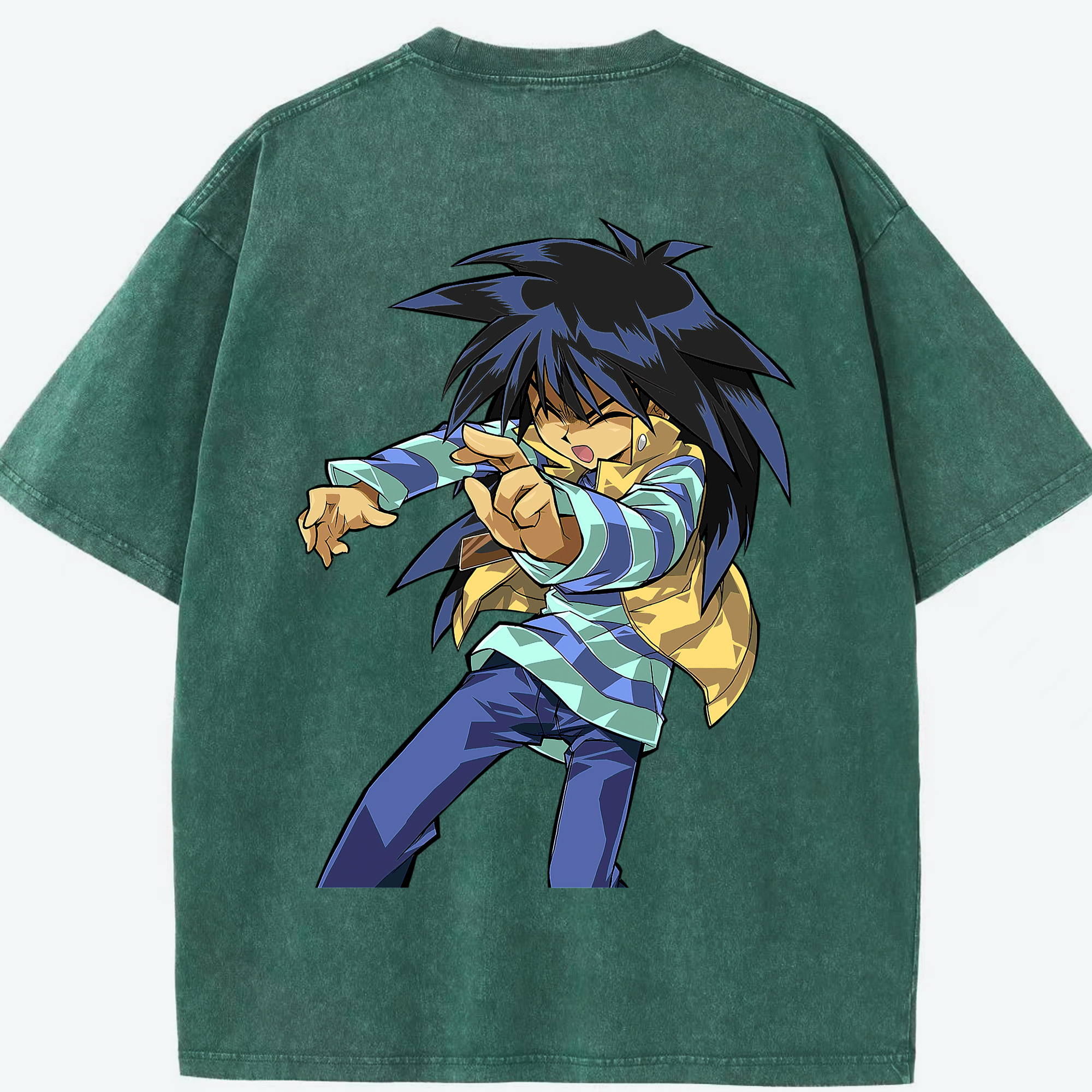 （画像用） 遊☆戯☆王 Yu-Gi-Oh! 綿100% ヴィンテージ風 半袖Tシャツ（背面プリント）